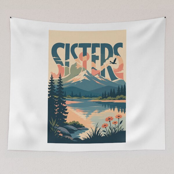 Item preview, Sisters Oregon Cascade Range Mountain Lake Landscape designed and sold by Aryabek.