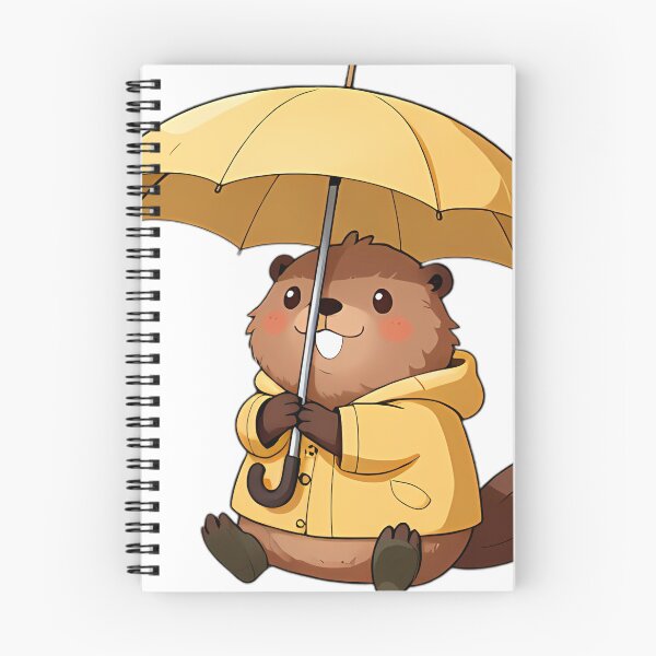 Item preview, Cute Beaver in Amber Slicker and Olive Rain Boots designed and sold by pumsquare.