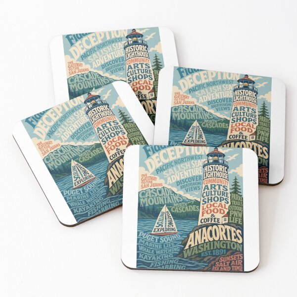 Item preview, Anacortes Washington Fidalgo Island and Salish Sea Lighthouse designed and sold by Aryabek.