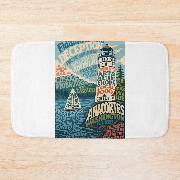 Item preview, Anacortes Washington Fidalgo Island and Salish Sea Lighthouse designed and sold by Aryabek.
