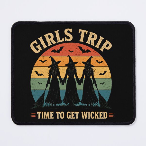 Item preview, Girls Trip Time To Get Wicked Halloween Witches Friends designed and sold by RetroMini2026.