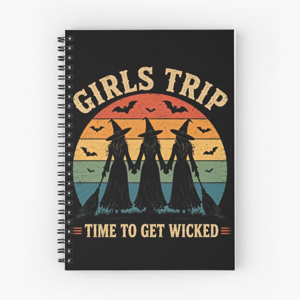 Item preview, Girls Trip Time To Get Wicked Halloween Witches Friends designed and sold by RetroMini2026.