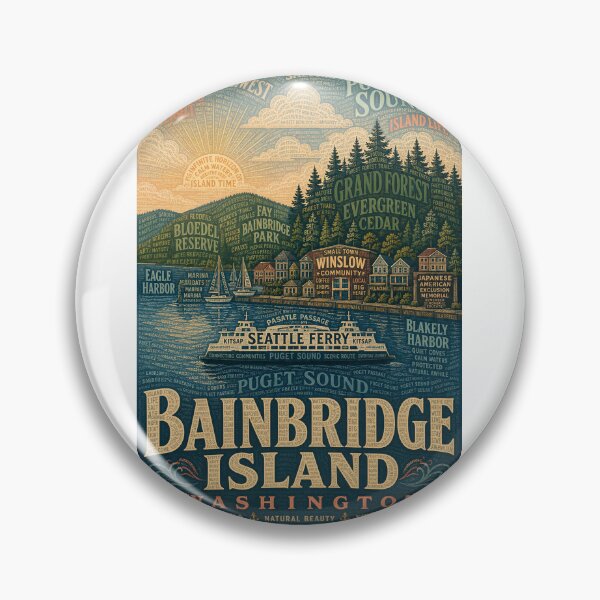 Item preview, Bainbridge Island Washington Puget Sound and Seattle Ferry designed and sold by Aryabek.
