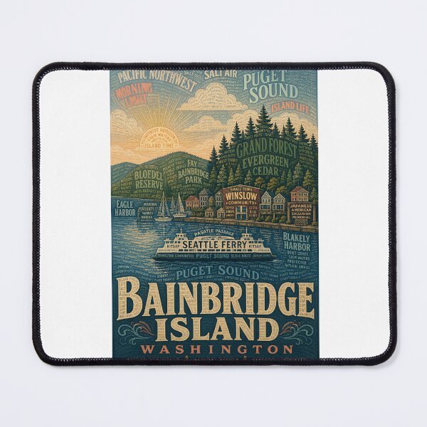 Item preview, Bainbridge Island Washington Puget Sound and Seattle Ferry designed and sold by Aryabek.
