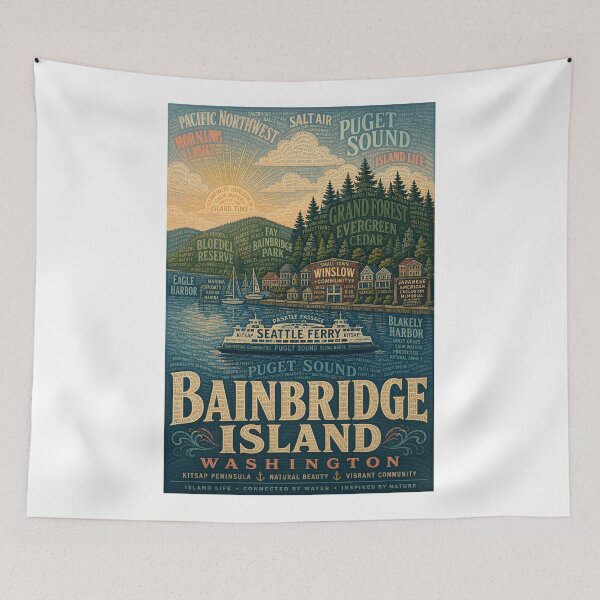 Item preview, Bainbridge Island Washington Puget Sound and Seattle Ferry designed and sold by Aryabek.