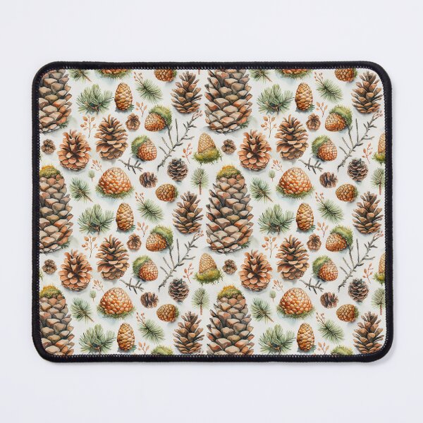 Item preview, Watercolor Pinecones and Moss Botanical Pattern designed and sold by NTGUILTY.