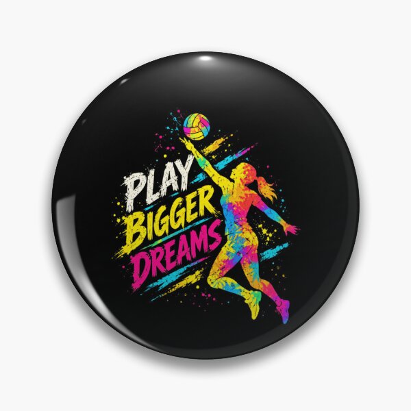 Item preview, Play Bigger Dreams Volleyball Player Athlete Sports Motivation designed and sold by RetroMini2026.