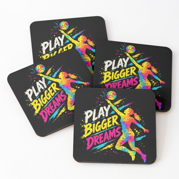 Item preview, Play Bigger Dreams Volleyball Player Athlete Sports Motivation designed and sold by RetroMini2026.