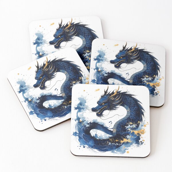 Item preview, Majestic Japanese Blue Dragon: Uesugi Style (Realism) designed and sold by MikenosukeStudio.