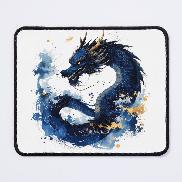 Item preview, Majestic Japanese Blue Dragon: Uesugi Style (Realism) designed and sold by MikenosukeStudio.