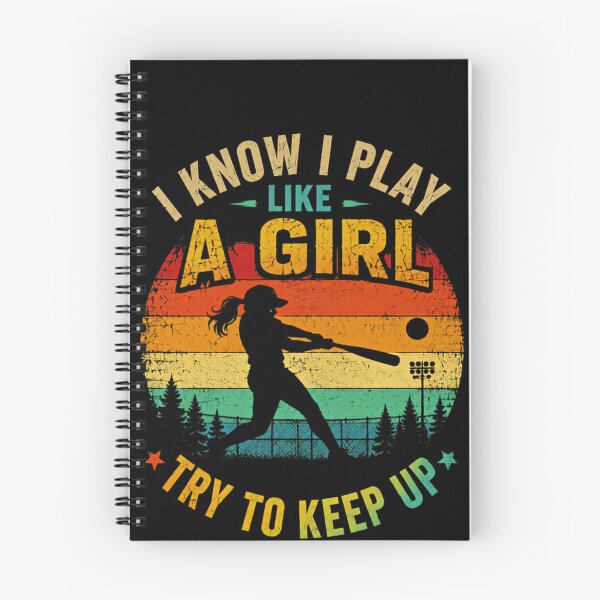 Item preview, I Know I Play Like A Girl Try To Keep Up Female Softball Player Gift designed and sold by RetroMini2026.