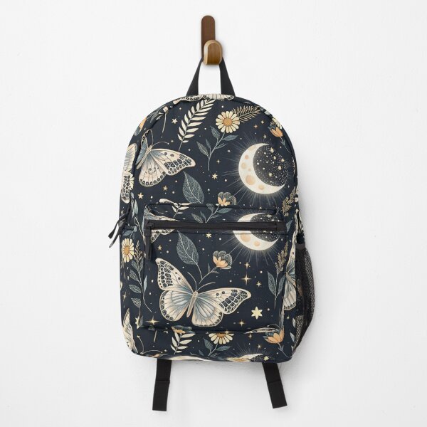 Item preview, Moonlit Butterfly Garden – Celestial Botanical Night Pattern designed and sold by NinthLantern.