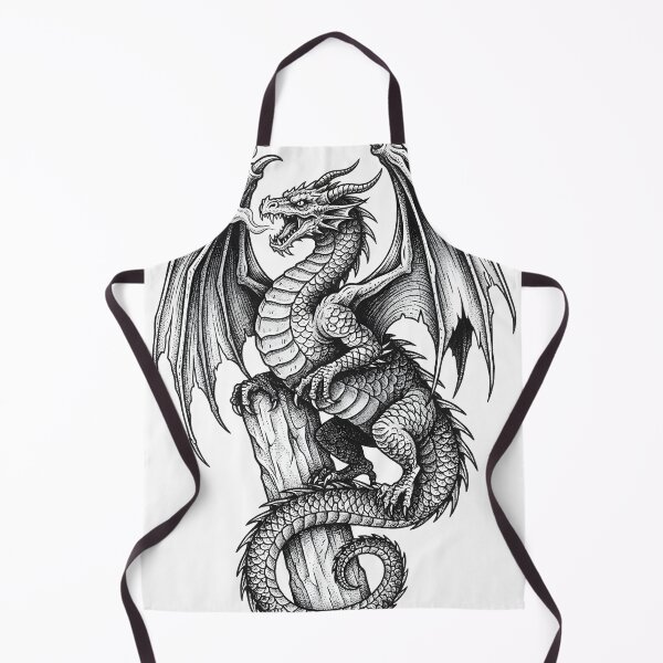 Item preview, Vintage Dragon Engraving - Detailed Ink Illustration Art designed and sold by DragonSerpent Ink.