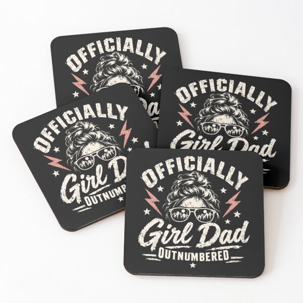 Item preview, Officially Girl Dad Outnumbered Father Of Daughters Parenting Dad designed and sold by HumansStuck12.