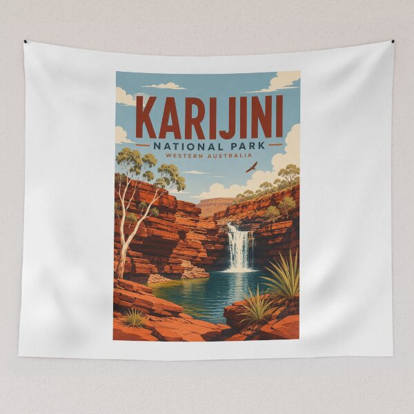 Item preview, Karijini National Park Western Australia Red Gorge Waterfall designed and sold by Aryabek.