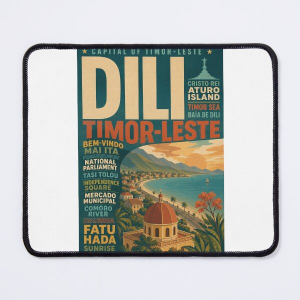 Item preview, Dili Timor Leste Coast with Cristo Rei and Atauro Island designed and sold by Aryabek.