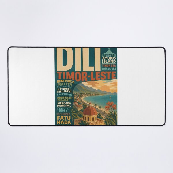 Item preview, Dili Timor Leste Coast with Cristo Rei and Atauro Island designed and sold by Aryabek.