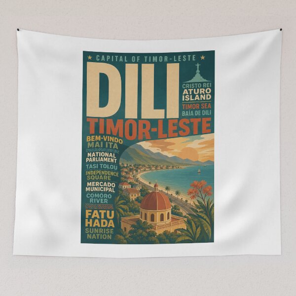 Item preview, Dili Timor Leste Coast with Cristo Rei and Atauro Island designed and sold by Aryabek.