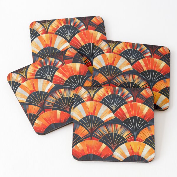 Item preview, Japanese Fans Vibrant Red, Black, And Yellow Pattern designed and sold by DEC02.
