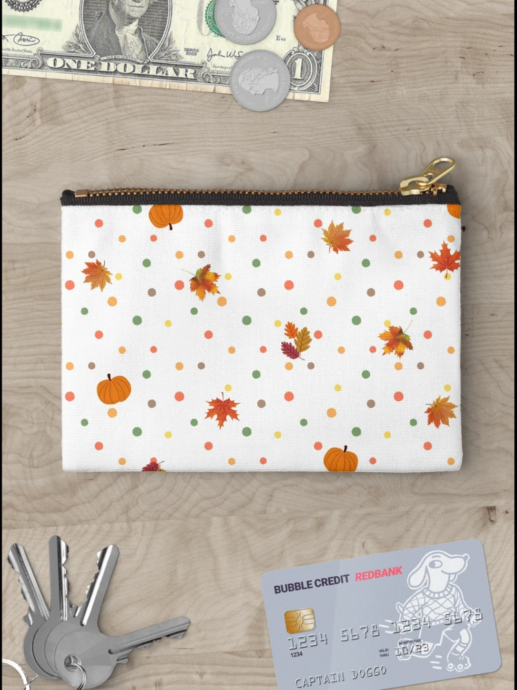 Thumbnail 3 of 4, Zipper Pouch, Fun Fall Pattern designed and sold by StuffWeMade.