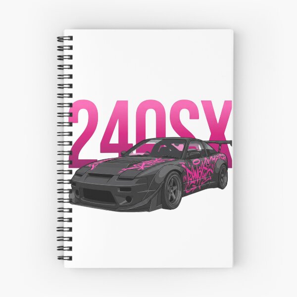 Item preview, Black Nissan 240SX S13 Widebody Pink Livery JDM Drift Vector Art designed and sold by Motorline44.