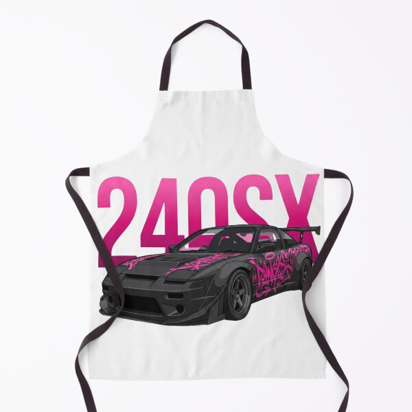 Item preview, Black Nissan 240SX S13 Widebody Pink Livery JDM Drift Vector Art designed and sold by Motorline44.