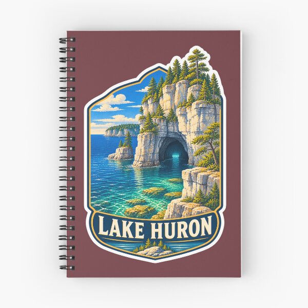 Item preview, Lake Huron Vintage Canadian Great Lakes Scenic Prints designed and sold by PinUpPizzazz.