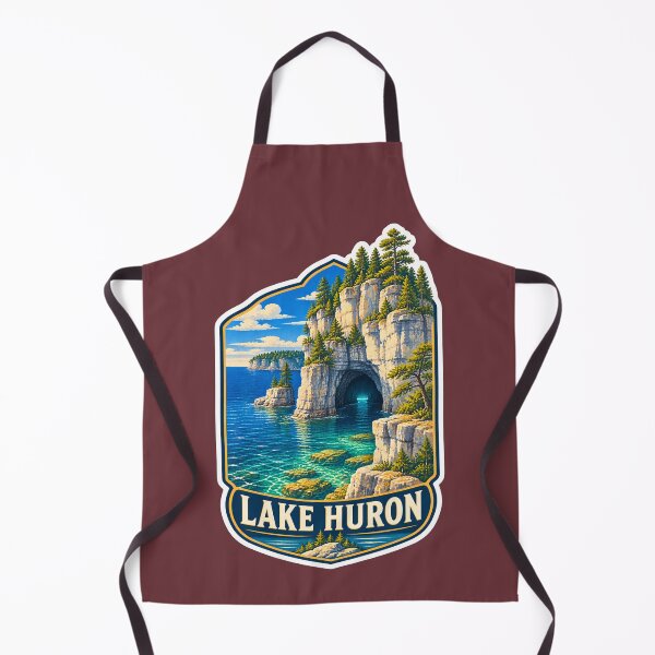 Item preview, Lake Huron Vintage Canadian Great Lakes Scenic Prints designed and sold by PinUpPizzazz.