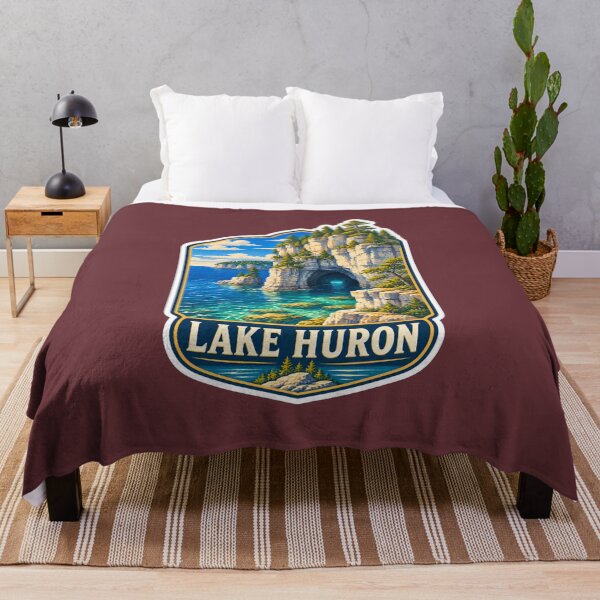 Item preview, Lake Huron Vintage Canadian Great Lakes Scenic Prints designed and sold by PinUpPizzazz.