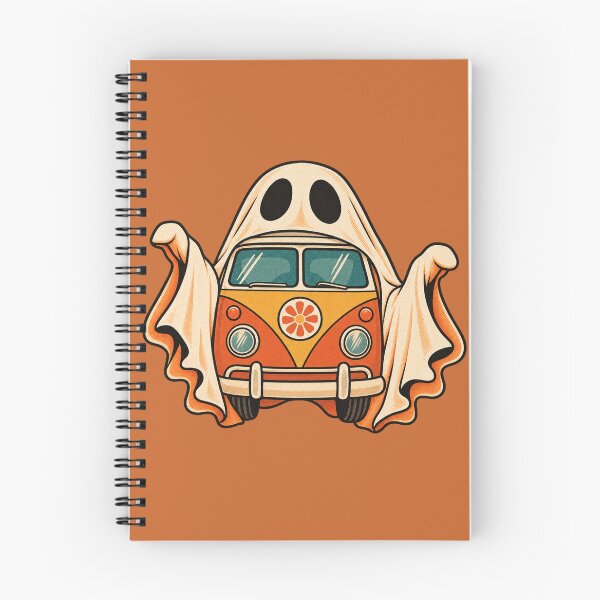 Item preview, Retro 1970s Groovy Ghost Camper Van Art – Vintage Halloween Print designed and sold by MagicMakerPh.