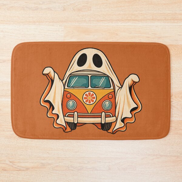 Item preview, Retro 1970s Groovy Ghost Camper Van Art – Vintage Halloween Print designed and sold by MagicMakerPh.