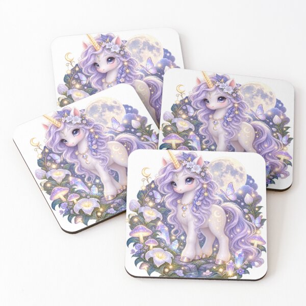 Item preview, Mystical Purple Unicorn Moon Garden designed and sold by jgvisualarts.