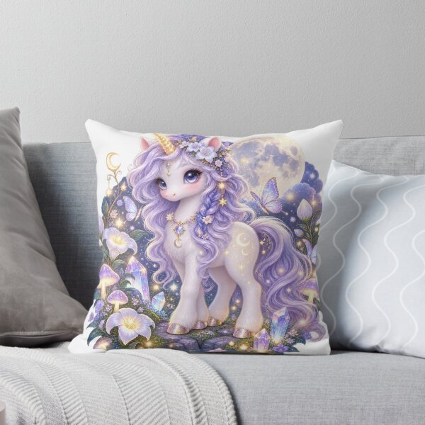 Item preview, Mystical Purple Unicorn Moon Garden designed and sold by jgvisualarts.