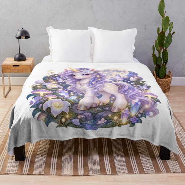 Item preview, Mystical Purple Unicorn Moon Garden designed and sold by jgvisualarts.