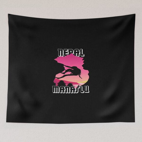 Item preview, Nepal Manaslu Climber Sunset Adventure Design designed and sold by aranastkbussonx.