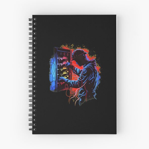 Item preview, Neon Electrical Panel Worker Silhouette Design designed and sold by rhymjqvinci.