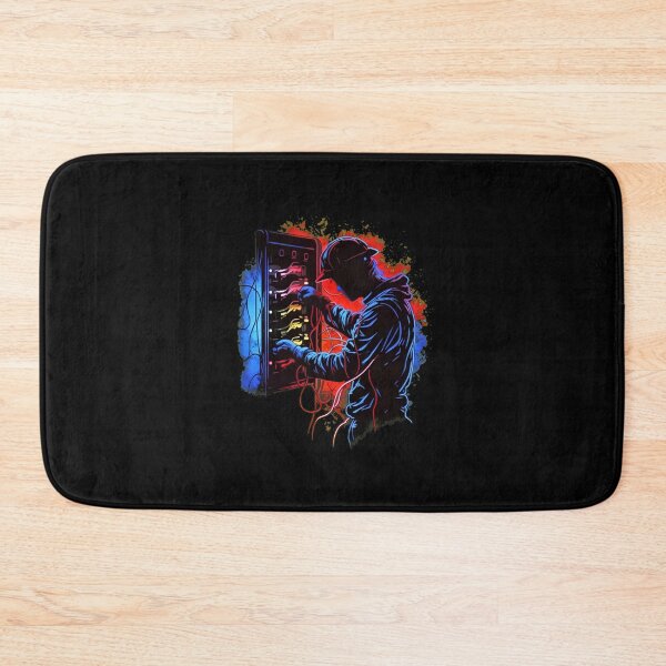 Item preview, Neon Electrical Panel Worker Silhouette Design designed and sold by rhymjqvinci.