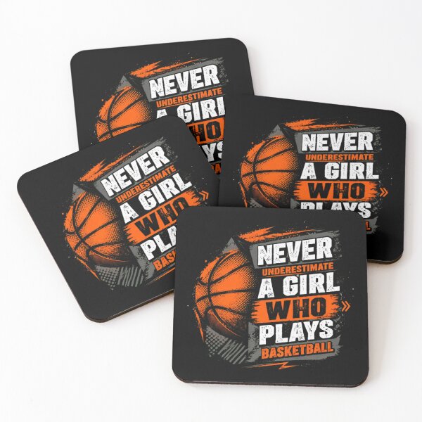Item preview, Never Underestimate A Girl Who Plays Basketball Female Player Athlete designed and sold by RetroMini2026.