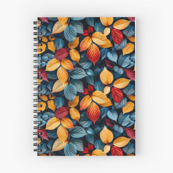 Item preview, Vibrant Teal and Orange Autumn Leaves Pattern designed and sold by NTGUILTY.