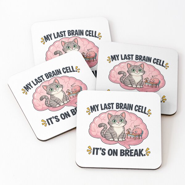 Item preview, My Last Brain Cell Funny Cat Brain Break Sarcastic Meme Lazy Cat Gift designed and sold by MrDev.