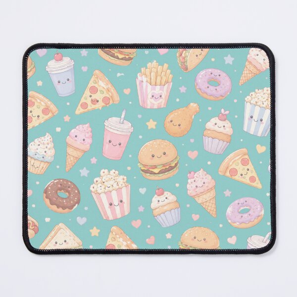 Item preview, Kawaii Fast Food & Sweet Treats Watercolor Pattern designed and sold by Skyrocketz.