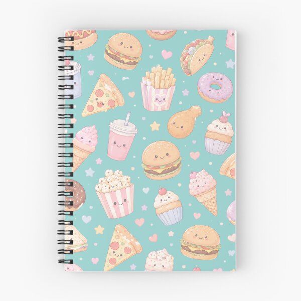 Item preview, Kawaii Fast Food & Sweet Treats Watercolor Pattern designed and sold by Skyrocketz.