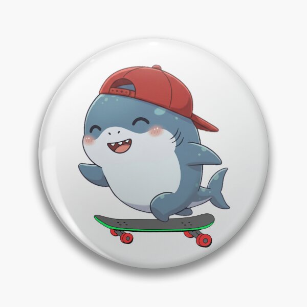 Item preview, Cute Shark Skateboarding Street Style designed and sold by Nature's Chibis.