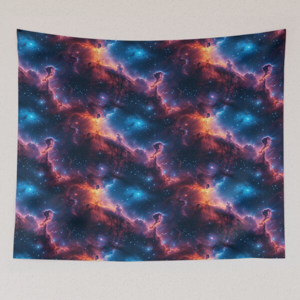 Item preview, Vibrant Cosmic Nebula and Glowing Stars Pattern designed and sold by NTGUILTY.