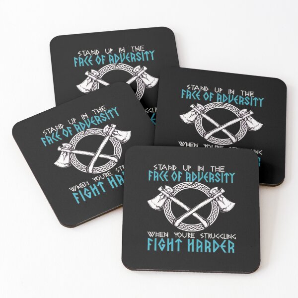 Item preview, Norse Axes Face Adversity Fight Harder Inspirational designed and sold by rodkinsnscherre.