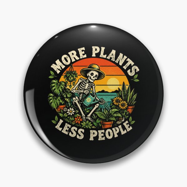 Item preview, More Plants Less People Gardener Introvert Skeleton Plant Lover designed and sold by SkeletonsDanger.