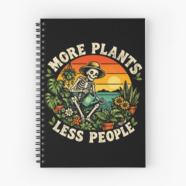 Item preview, More Plants Less People Gardener Introvert Skeleton Plant Lover designed and sold by SkeletonsDanger.