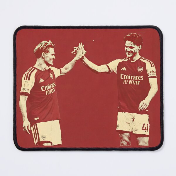 Item preview, Arsenal Ødegaard and Rice Vintage Poster London Derby Football Art designed and sold by PharaonicArtist.