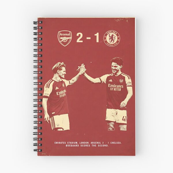 Item preview, Arsenal Ødegaard and Rice Vintage Poster London Derby Football Art designed and sold by PharaonicArtist.