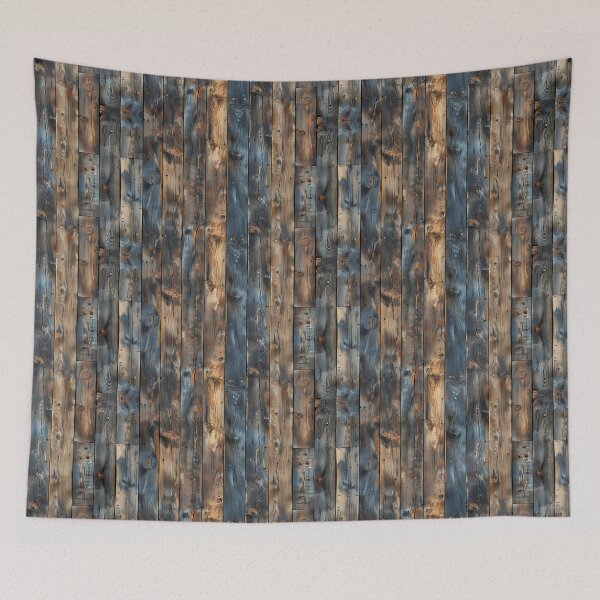 Item preview, Rustic Weathered Blue and Brown Wood Planks designed and sold by NTGUILTY.